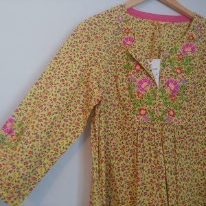 April Cornell Yellow Primavera Blouse Size Med